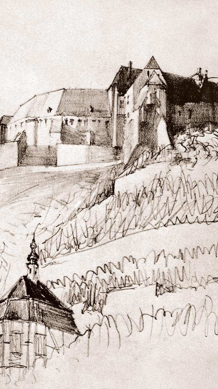  Adolpyh Von Menzel —— 城堡的速写